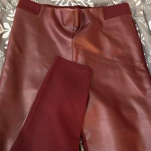 Size large Betabrand vegan leather 4 way stretch pants.